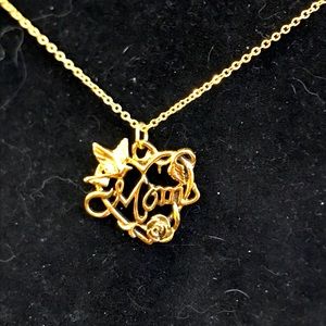 Vintage gold plated Bob Simeon Religious Mom necklace